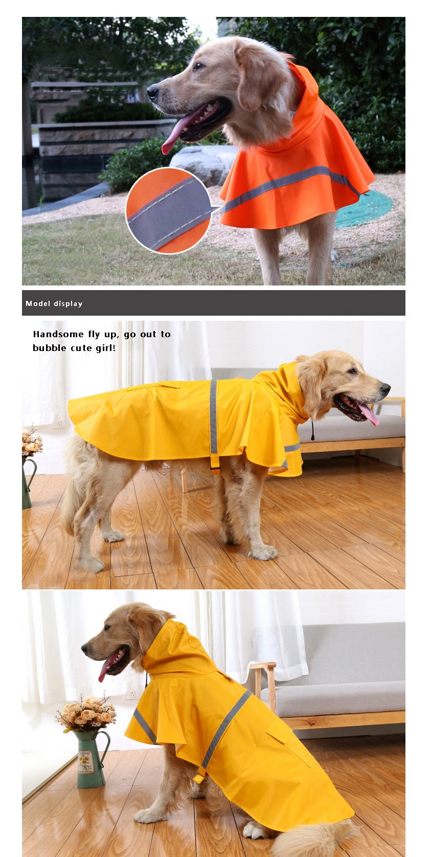 Regenjas voor honden – waterdicht & reflecterend
